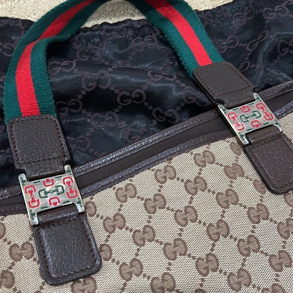 Authentic monogram Gucci tote with dust bag, Euc - Picture 2 of 12